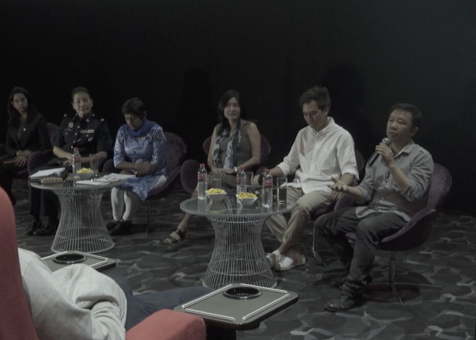 Teoh baring his soul and telling an audience of strangers about his own experience with child sexual abuse in hopes of preventing another incident. (From left: Noor Nabila Akbar Hussain, DSP Tan Gee Soon, Yong, Jeremy Tan, and Teoh)