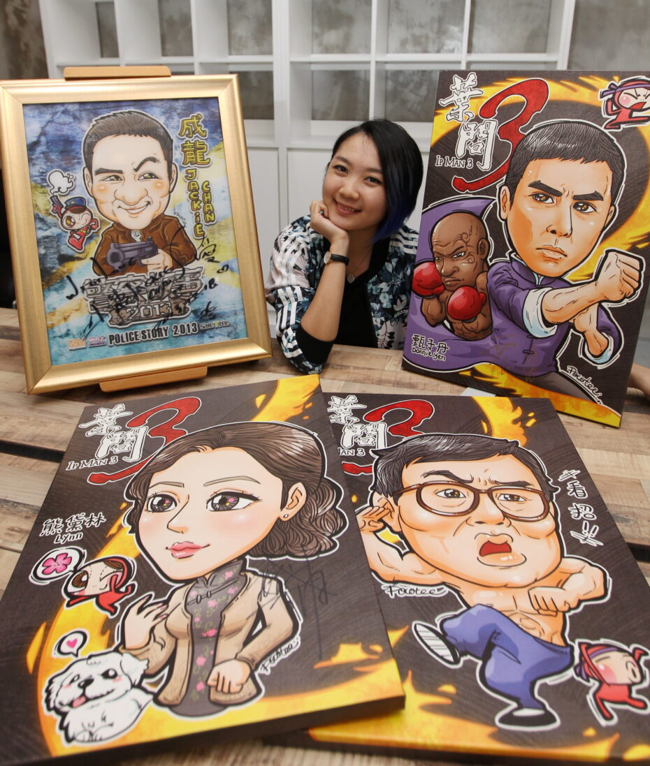 Loh mostly draws posters for Hong Kong movies because, according to her, Malaysia hasn't caught the trend yet.