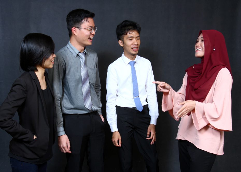 Chuah, Lee, Muadzzam and Azwa hope more of their peers will take an interest in economic and public policy. ― Photo: RAYMOND OOI/The Star